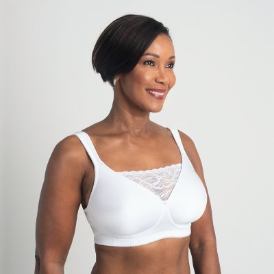 Seamless Molded Camisole Bra - Style 809-32-White-A